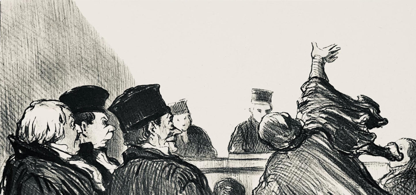 Honor Daumier, Composition, Honor Daumier, Law And Justice, Lithograph