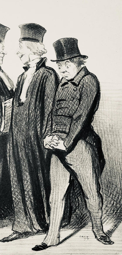 Honor Daumier, Composition, Honor Daumier, Law And Justice, Lithograph