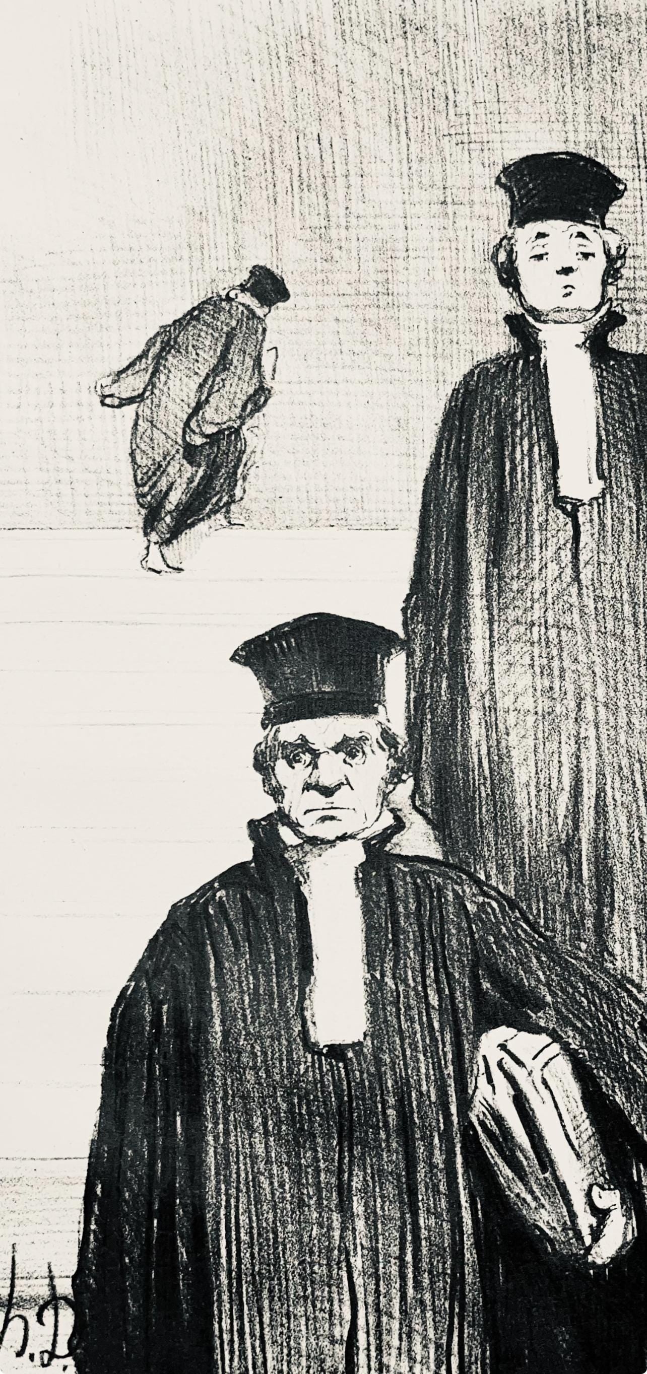 Honor Daumier, Composition, Honor Daumier, Law And Justice, Lithograph