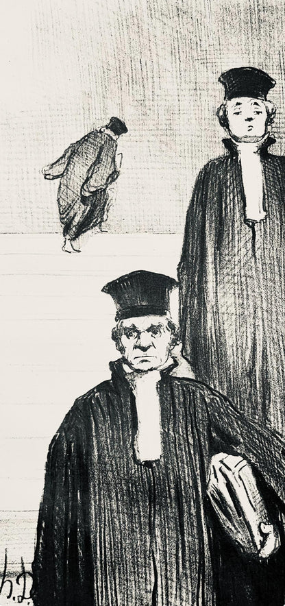 Honor Daumier, Composition, Honor Daumier, Law And Justice, Lithograph