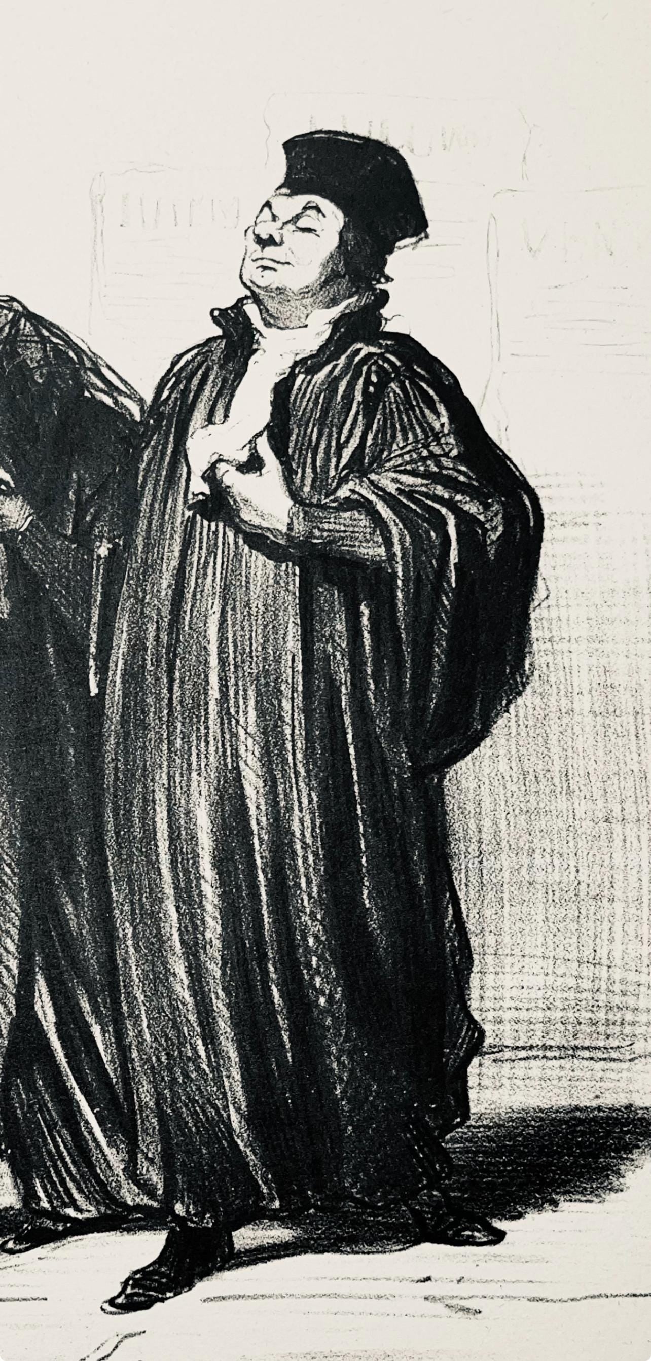 Honor Daumier, Composition, Honor Daumier, Law And Justice, Lithograph