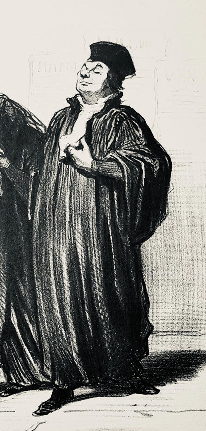 Honor Daumier, Composition, Honor Daumier, Law And Justice, Lithograph