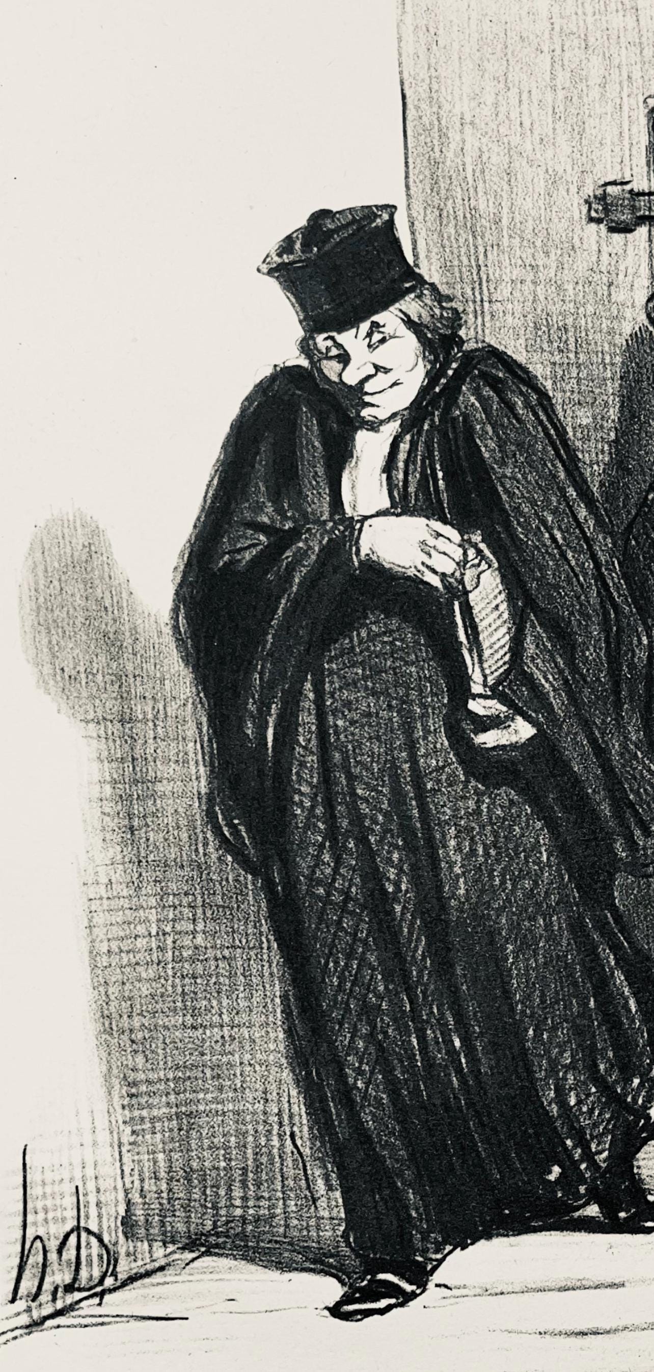 Honor Daumier, Composition, Honor Daumier, Law And Justice, Lithograph