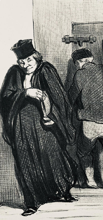 Honor Daumier, Composition, Honor Daumier, Law And Justice, Lithograph