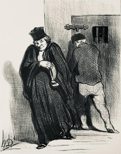 Honor Daumier, Composition, Honor Daumier, Law And Justice, Lithograph