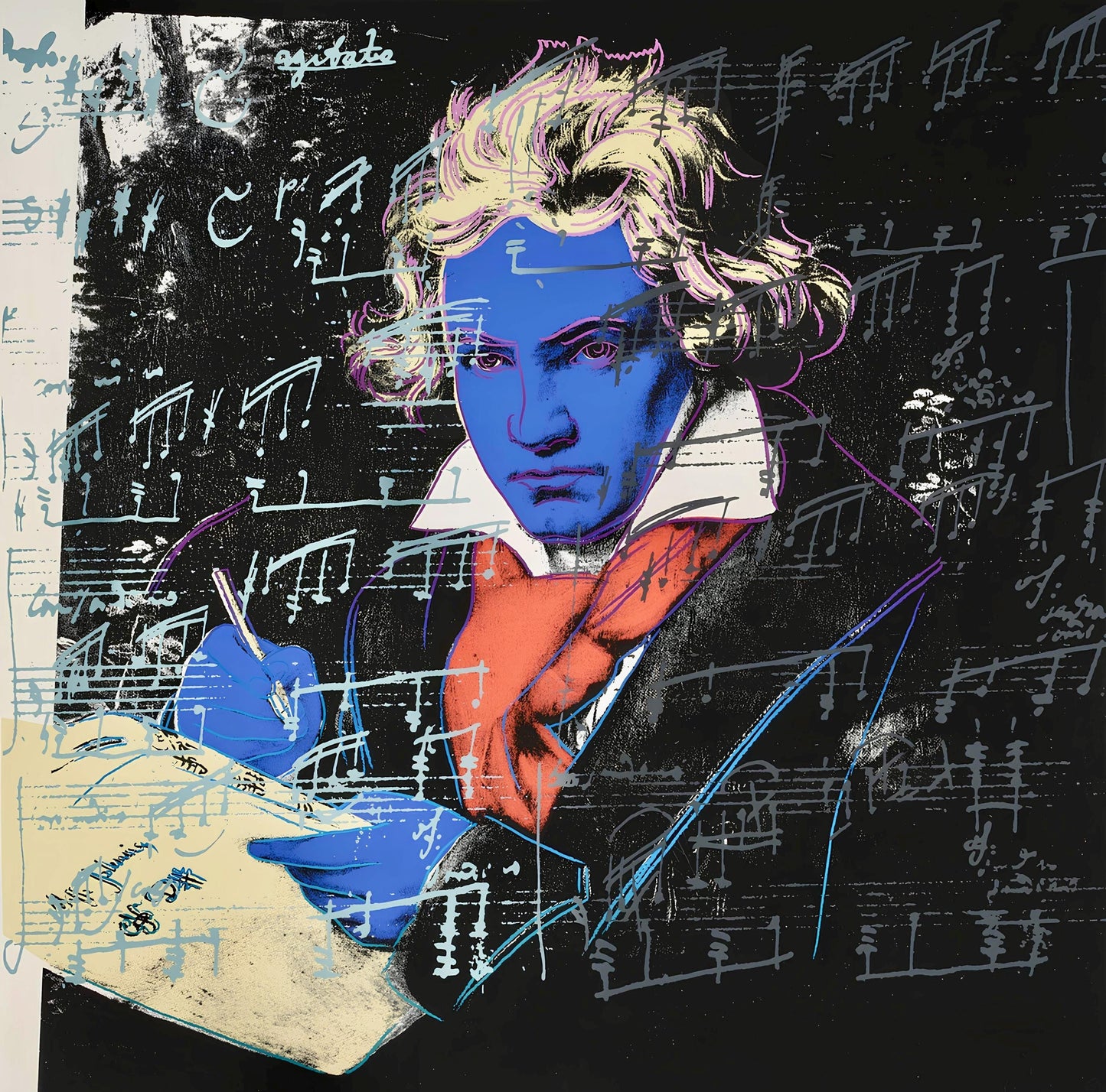 Andy Warhol, Beethoven, N390, Official, Sunday B. Morning, Silkscreen