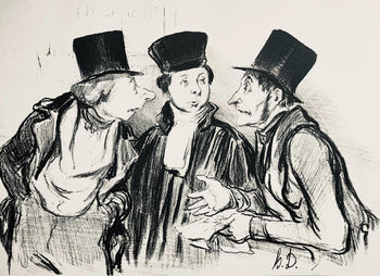 Honor Daumier, Composition, Honor Daumier, Law And Justice, Lithograph