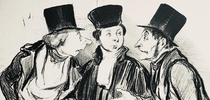 Honor Daumier, Composition, Honor Daumier, Law And Justice, Lithograph