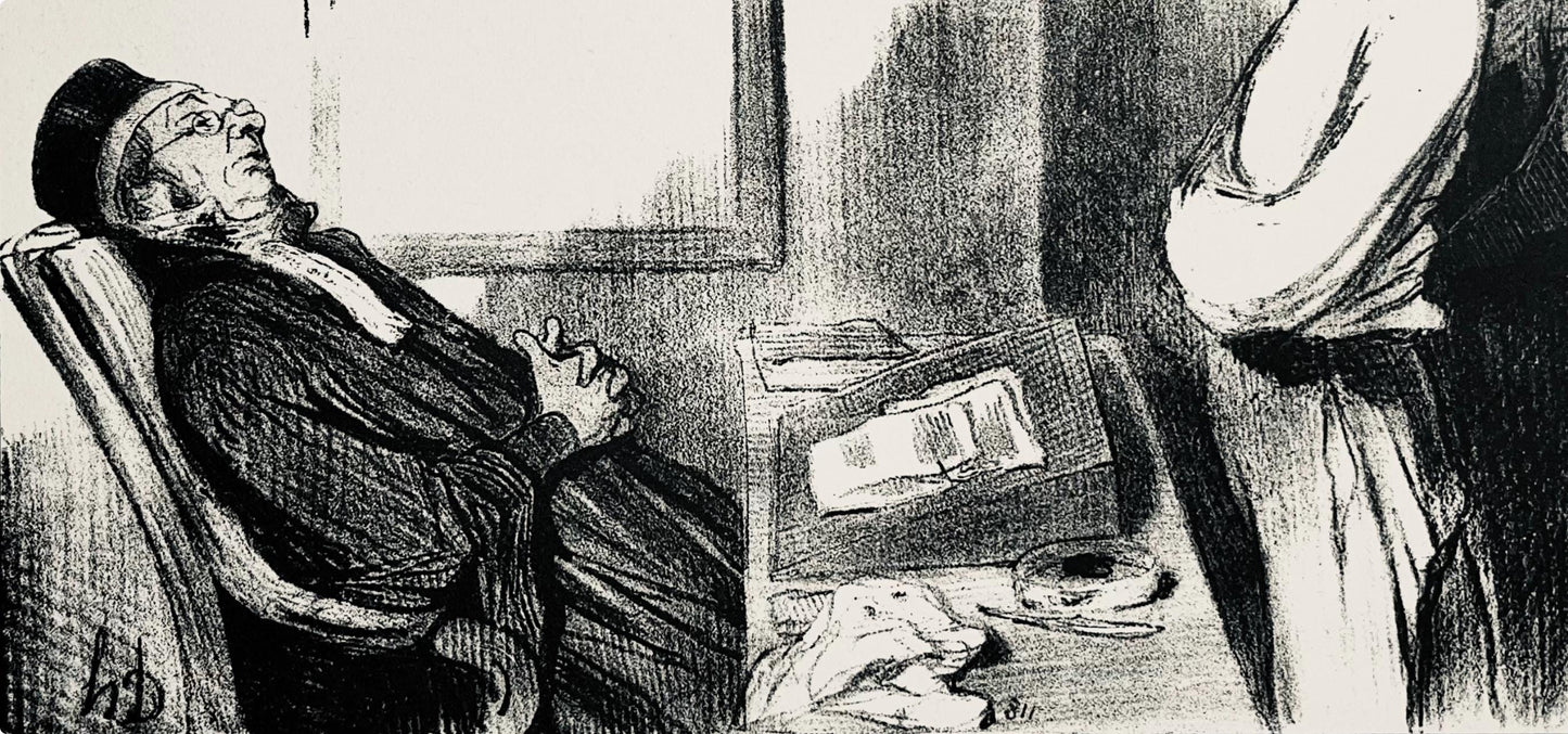 Honor Daumier, Composition, Honor Daumier, Law And Justice, Lithograph