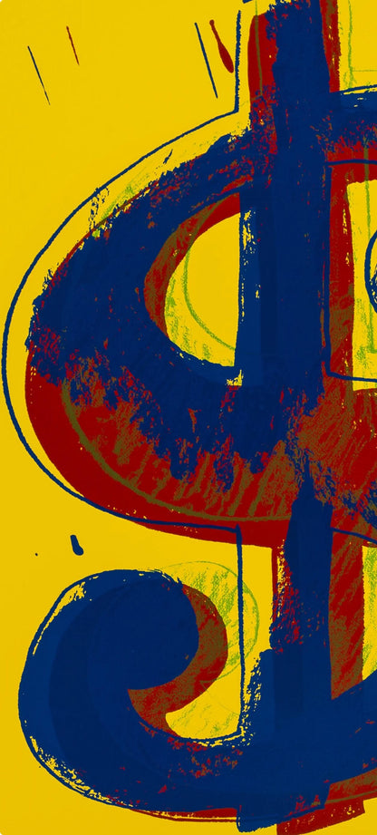 Andy Warhol, Dollar Sign, Yellow, Official, Sunday B. Morning, Silkscreen