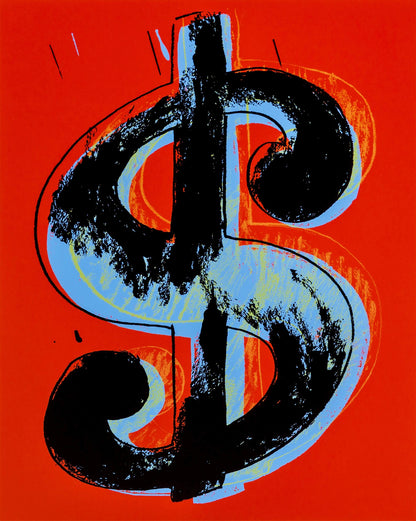 Andy Warhol, Dollar Sign, Red, Official, Sunday B. Morning, Silkscreen