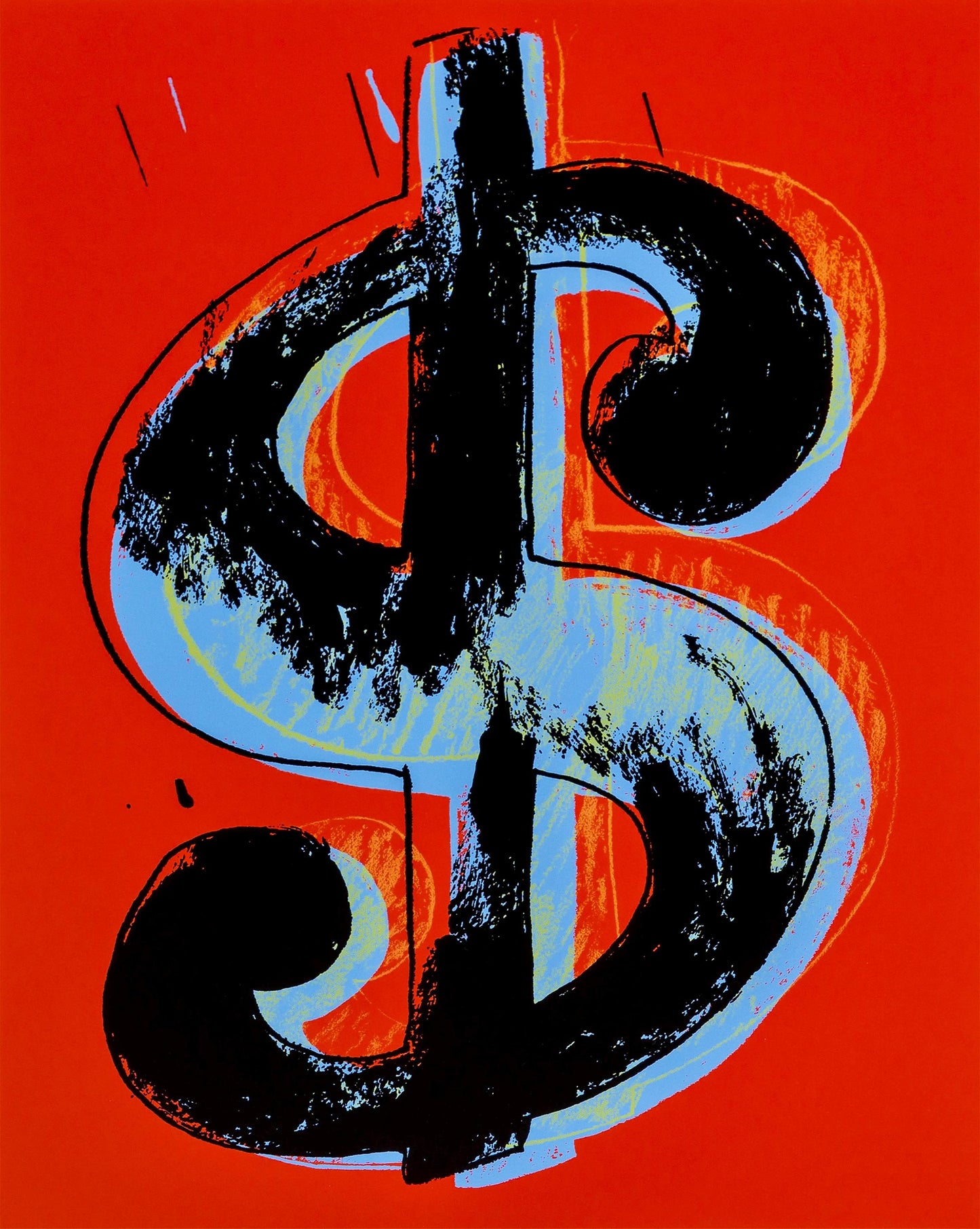 Andy Warhol, Dollar Sign, Red, Official, Sunday B. Morning, Silkscreen