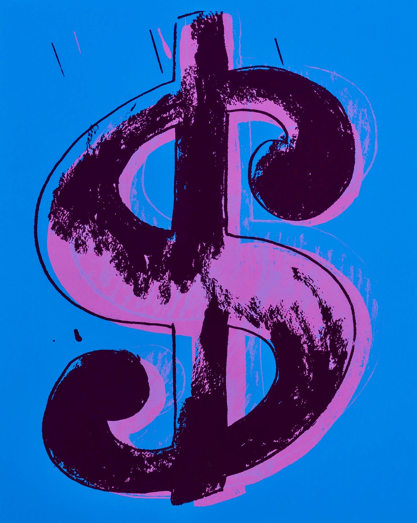 Andy Warhol, Dollar Sign, Blue, Official, Sunday B. Morning, Silkscreen