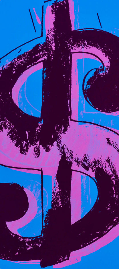 Andy Warhol, Dollar Sign, Blue, Official, Sunday B. Morning, Silkscreen