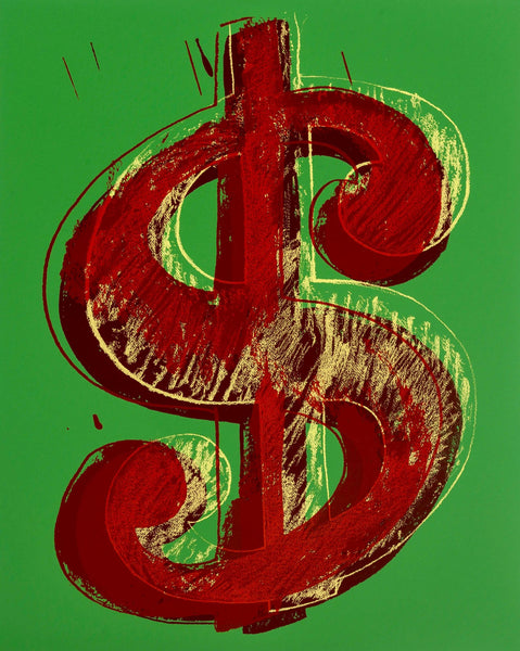 Andy Warhol, Dollar Sign, Green, Official, Sunday B. Morning, Silkscreen