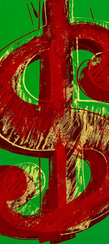 Andy Warhol, Dollar Sign, Green, Official, Sunday B. Morning, Silkscreen