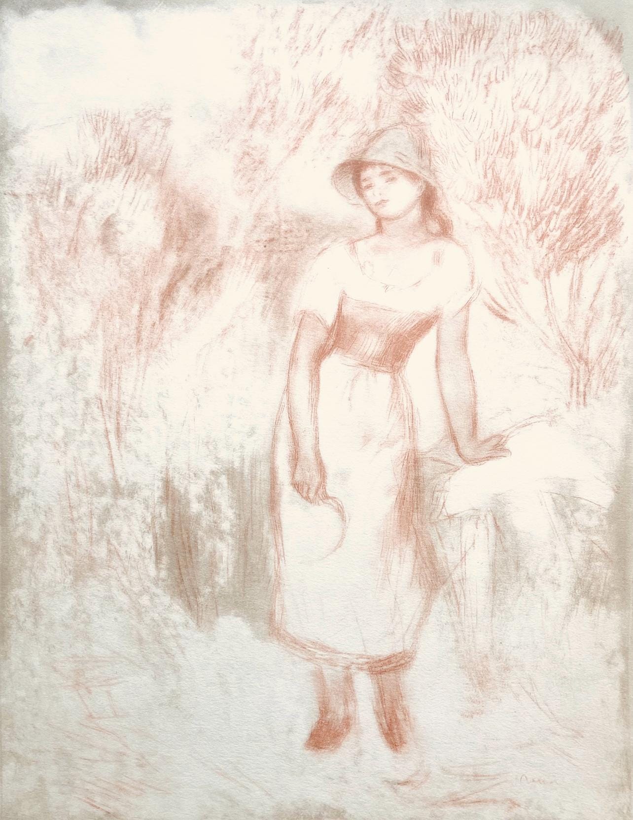 Pierre-Auguste Renoir, Composition, Seize Aquarelles Et Sanguines De Renoir, Lithograph