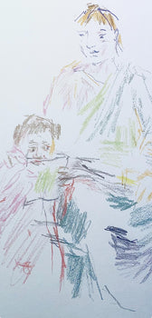 Oskar Kokoschka, Composition, Skizzenbuch Der Italienischen Reise 1963, Lithograph