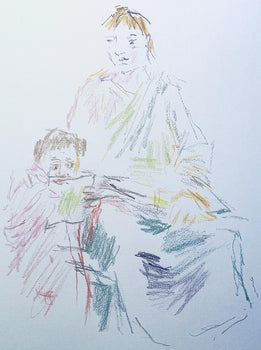 Oskar Kokoschka, Composition, Skizzenbuch Der Italienischen Reise 1963, Lithograph