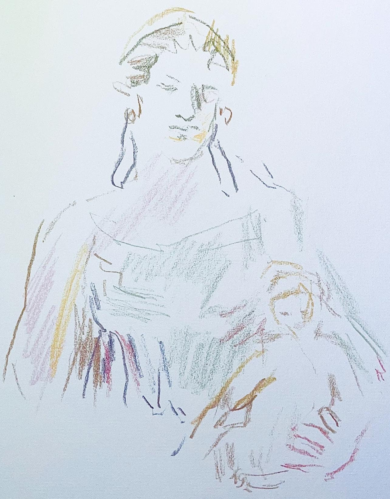 Oskar Kokoschka, Composition, Skizzenbuch Der Italienischen Reise 1963, Lithograph