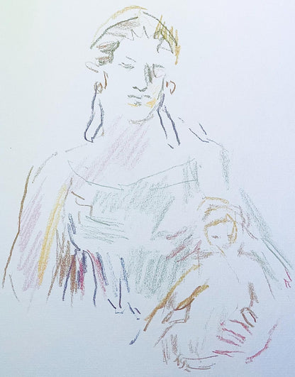 Oskar Kokoschka, Composition, Skizzenbuch Der Italienischen Reise 1963, Lithograph