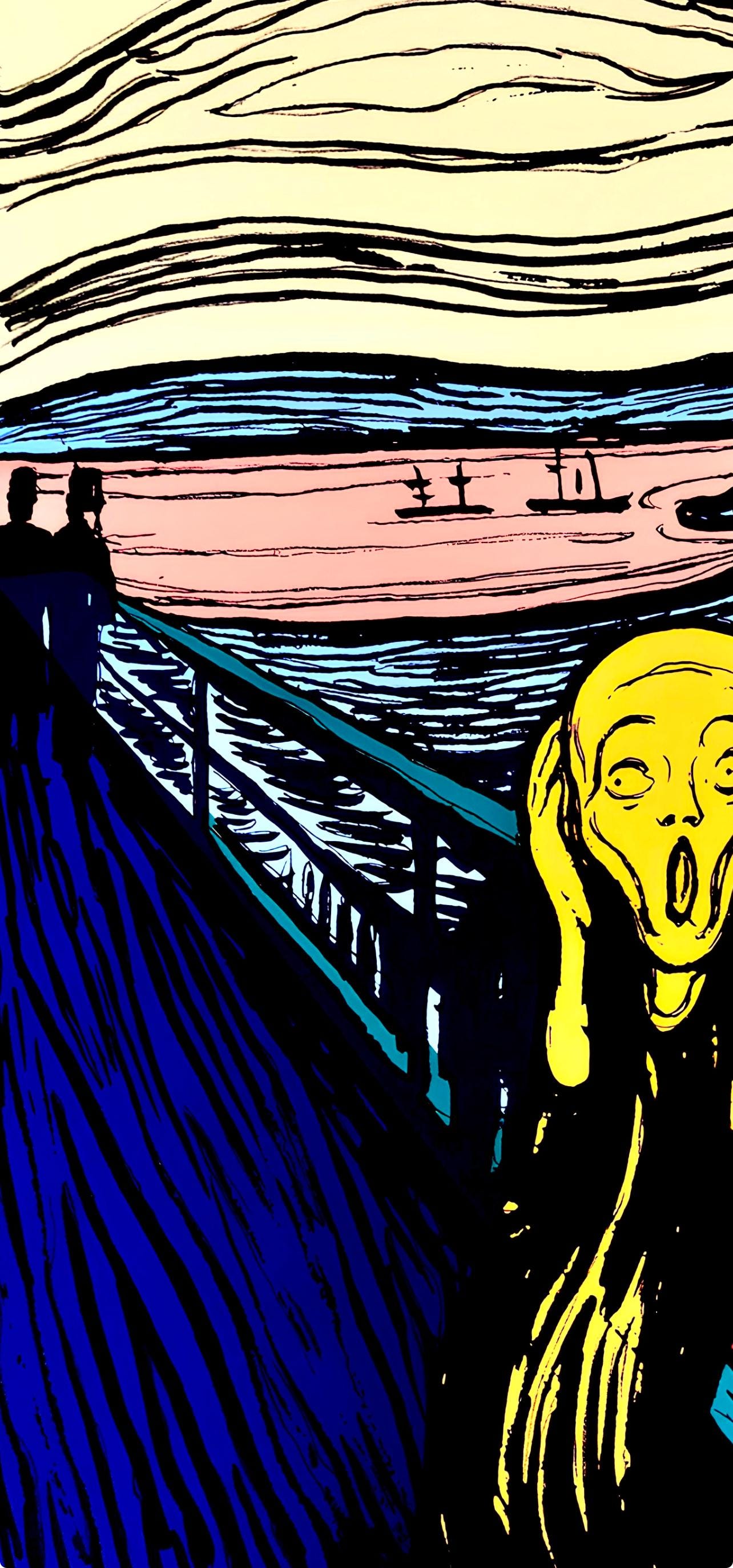 Andy Warhol, The Scream (After Edvard Munch), Orange, Official, Sunday B. Morning, Silkscreen