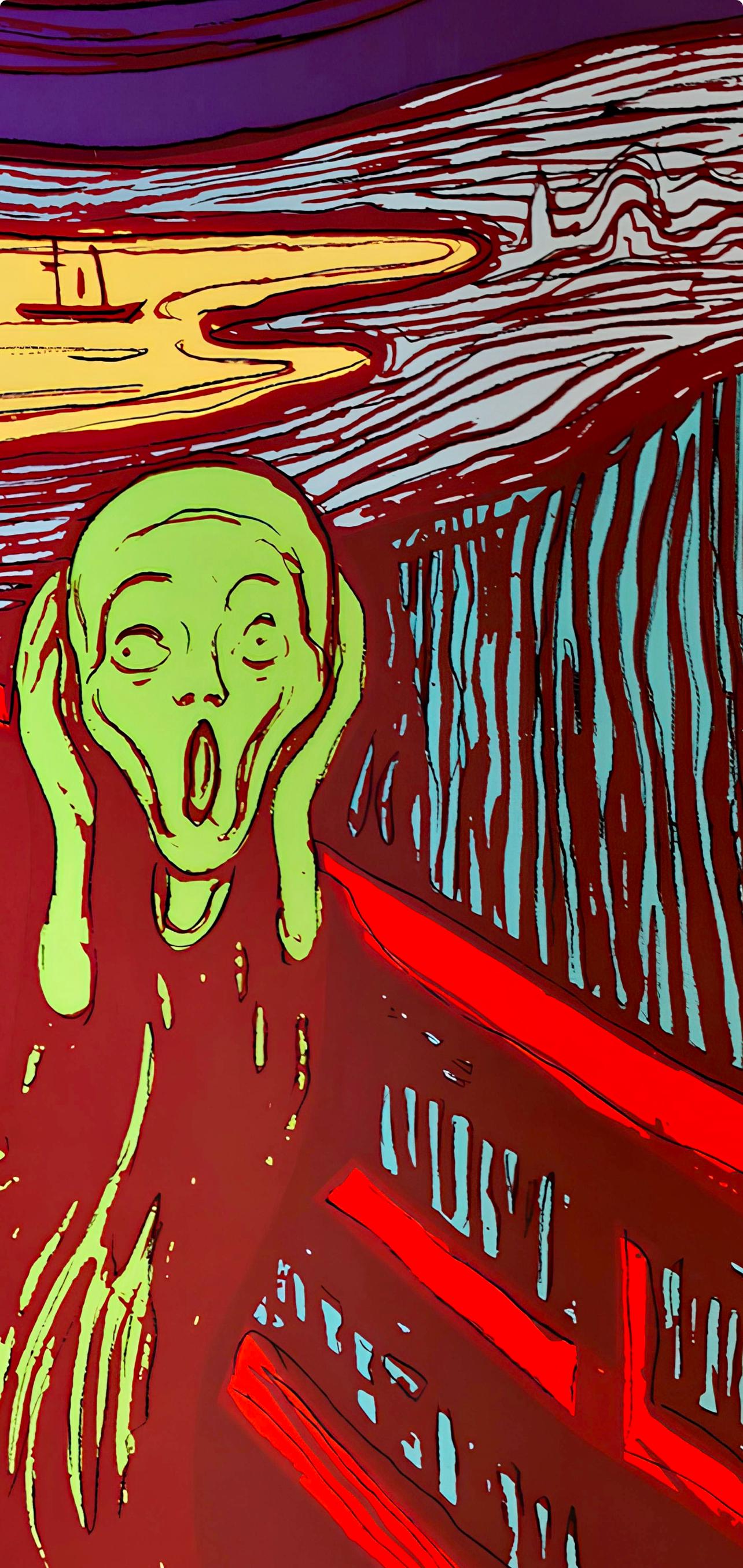 Andy Warhol, The Scream (After Edvard Munch), Green, Official, Sunday B. Morning, Silkscreen