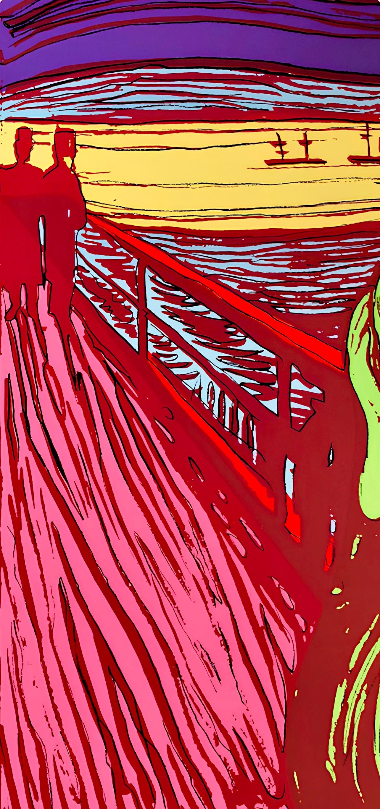 Andy Warhol, The Scream (After Edvard Munch), Green, Official, Sunday B. Morning, Silkscreen