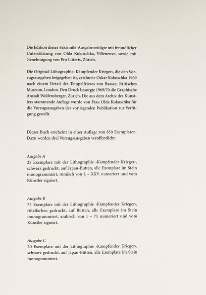 Oskar Kokoschka, Composition, Skizzenbuch Der Italienischen Reise 1963, Lithograph