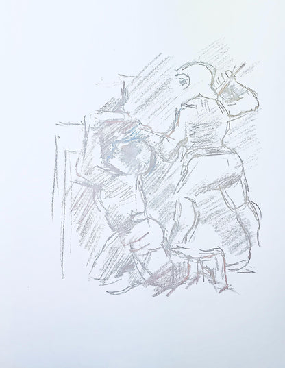 Oskar Kokoschka, Composition, Skizzenbuch Der Italienischen Reise 1963, Lithograph