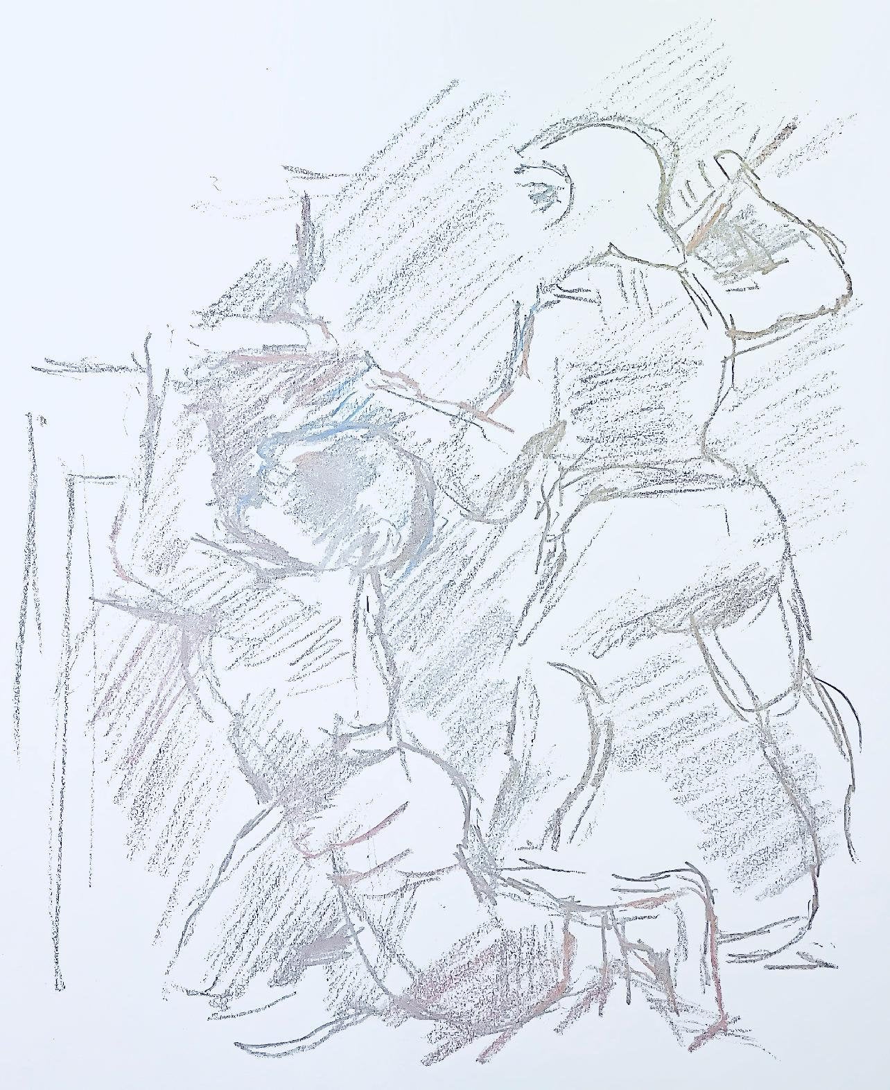 Oskar Kokoschka, Composition, Skizzenbuch Der Italienischen Reise 1963, Lithograph