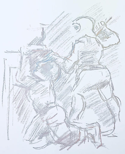 Oskar Kokoschka, Composition, Skizzenbuch Der Italienischen Reise 1963, Lithograph