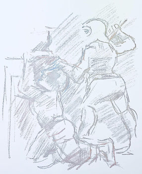 Oskar Kokoschka, Composition, Skizzenbuch Der Italienischen Reise 1963, Lithograph