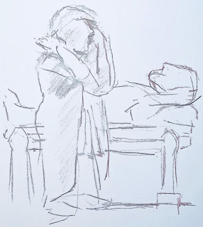 Oskar Kokoschka, Composition, Skizzenbuch Der Italienischen Reise 1963, Lithograph