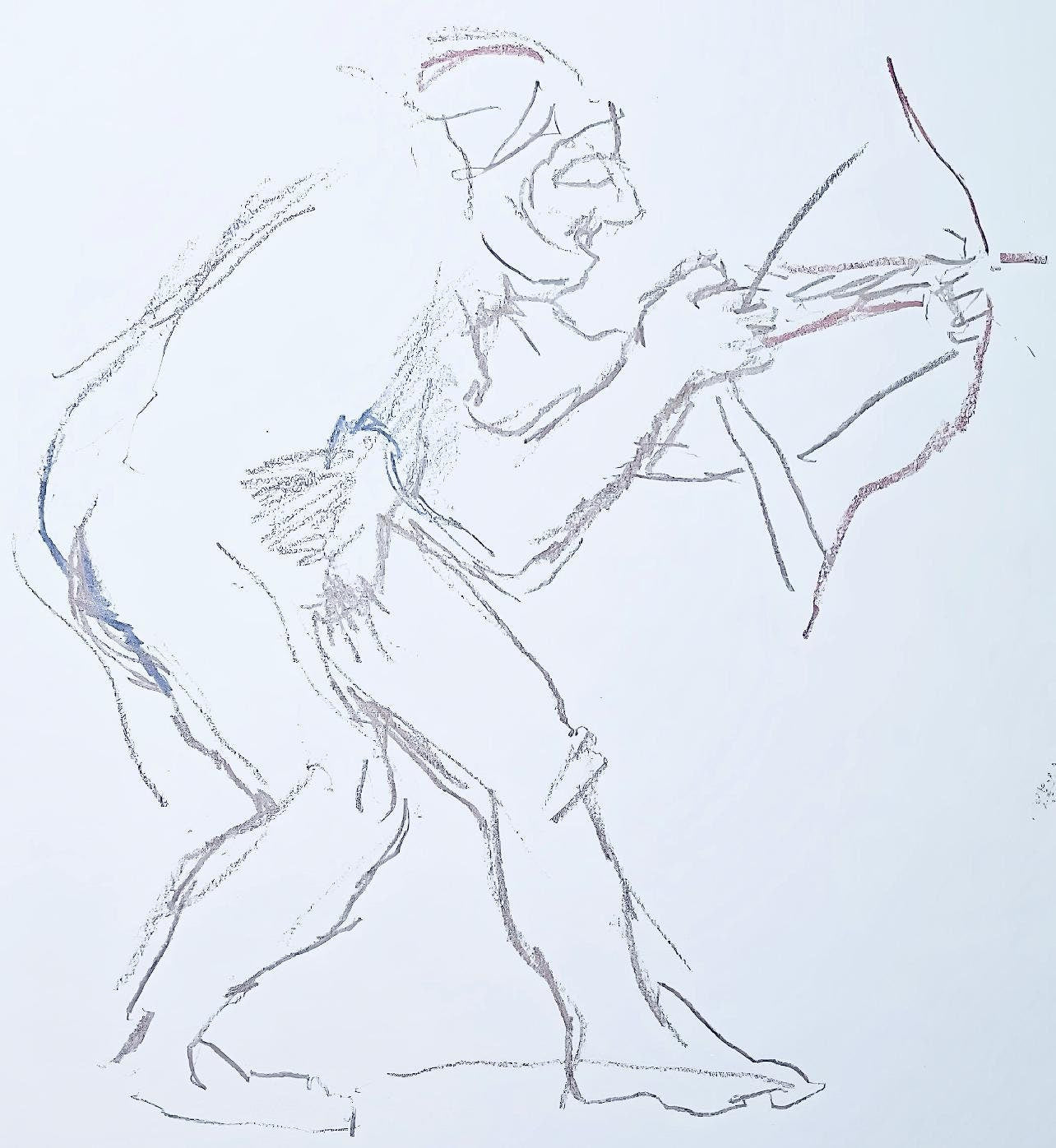 Oskar Kokoschka, Composition, Skizzenbuch Der Italienischen Reise 1963, Lithograph