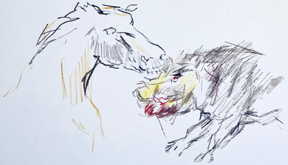 Oskar Kokoschka, Composition, Skizzenbuch Der Italienischen Reise 1963, Lithograph