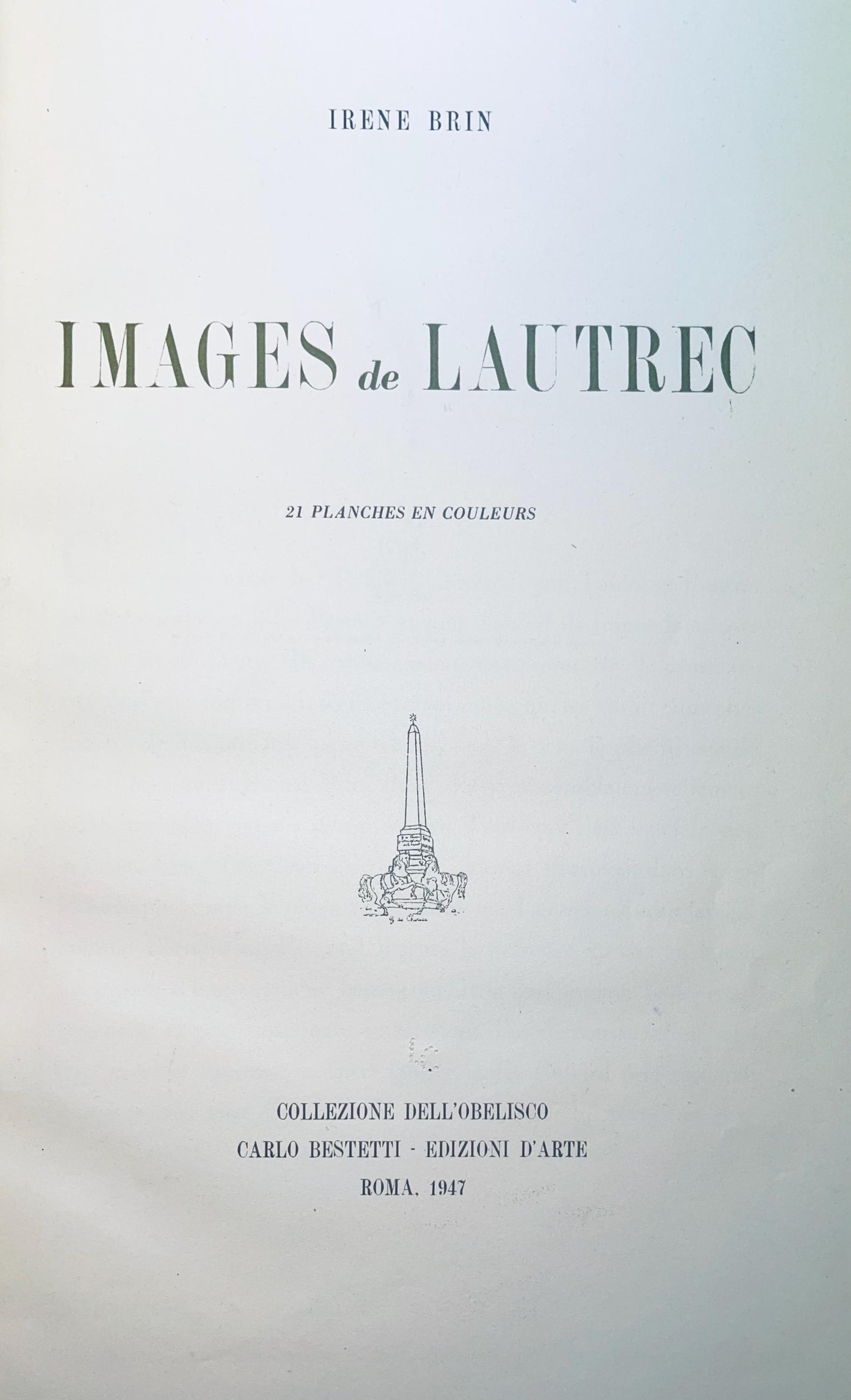 Henri de Toulouse-Lautrec, Composition, Images de Lautrec, 21 Planches en Couleurs, Collezione dell'Obelisco, Lithograph