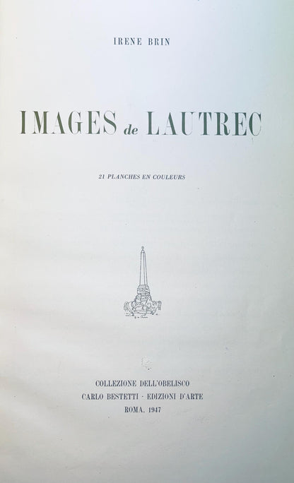 Henri De Toulouse-Lautrec, Composition, Images De Lautrec, 21 Planches En Couleurs, Collezione