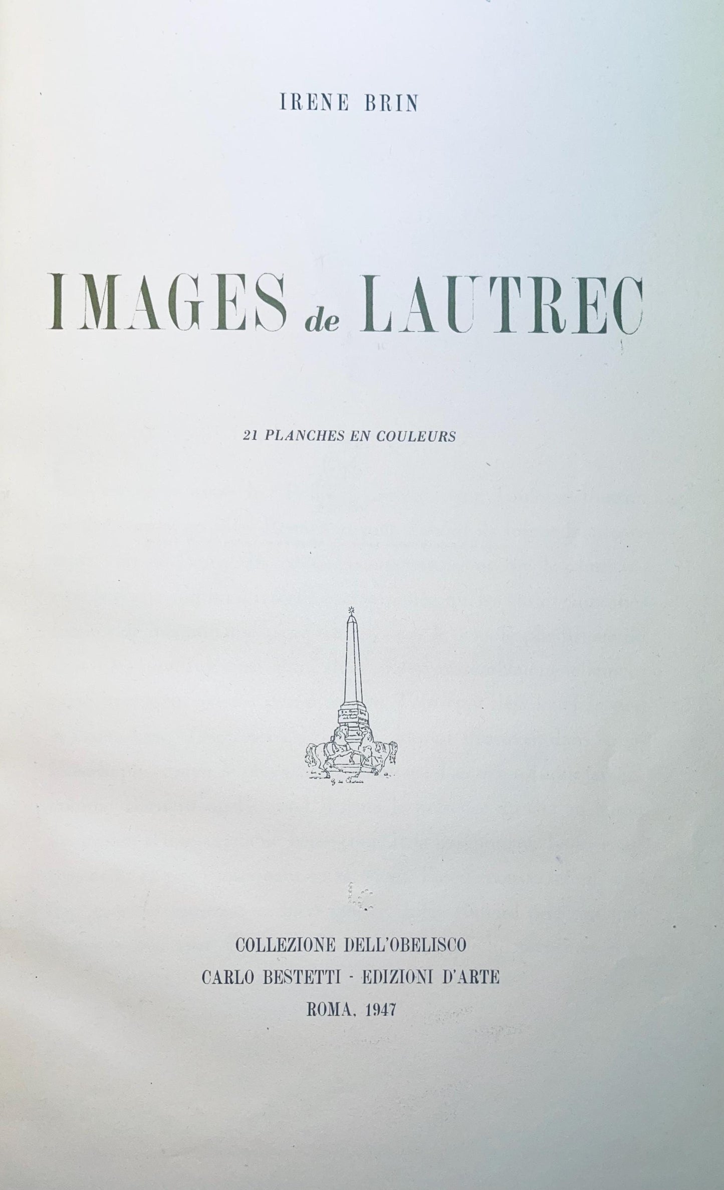 Henri De Toulouse-Lautrec, Composition, Images De Lautrec, 21 Planches En Couleurs, Collezione