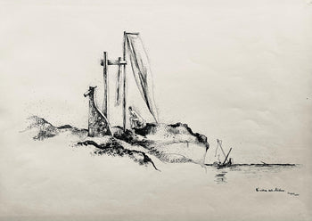 Jean Lurat, Le Radeau De La Mduse, Huit Dessins La Plume, Lithograph