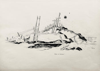 Jean Lurat, Aprsa On Recommence, Huit Dessins La Plume, Lithograph