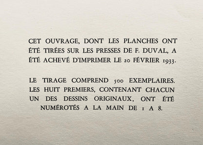 Jean Lurat, Une Toile Sans Table, Huit Dessins La Plume, Lithograph