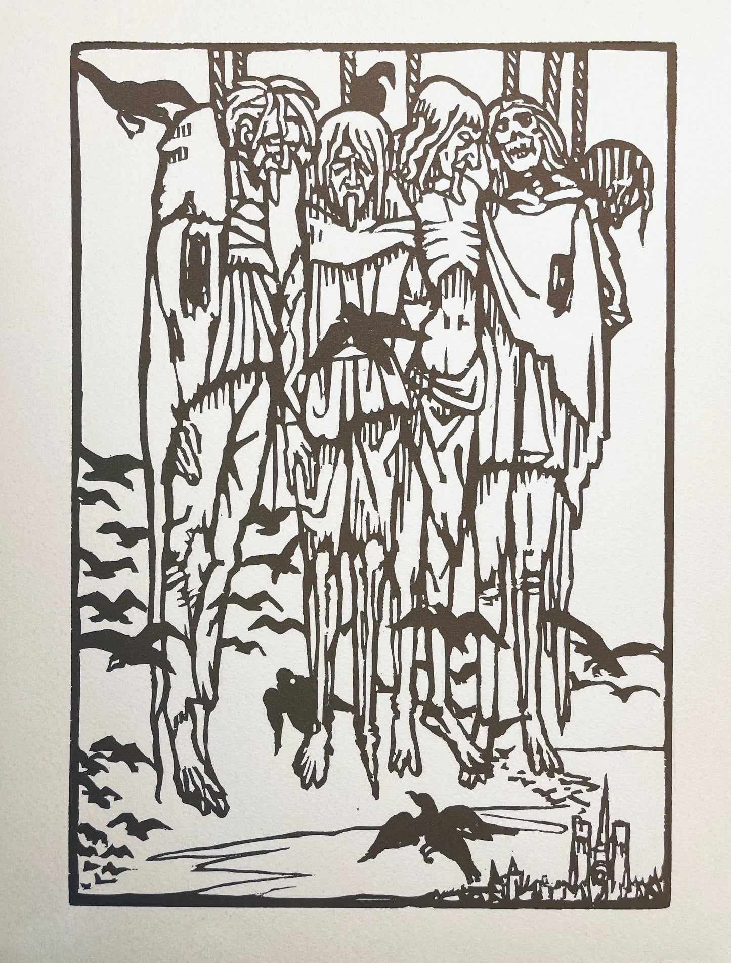 Mile Bernard, Composition, Loge De Mile Bernard, Woodcut