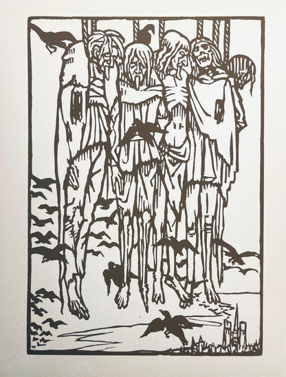 Mile Bernard, Composition, Loge De Mile Bernard, Woodcut