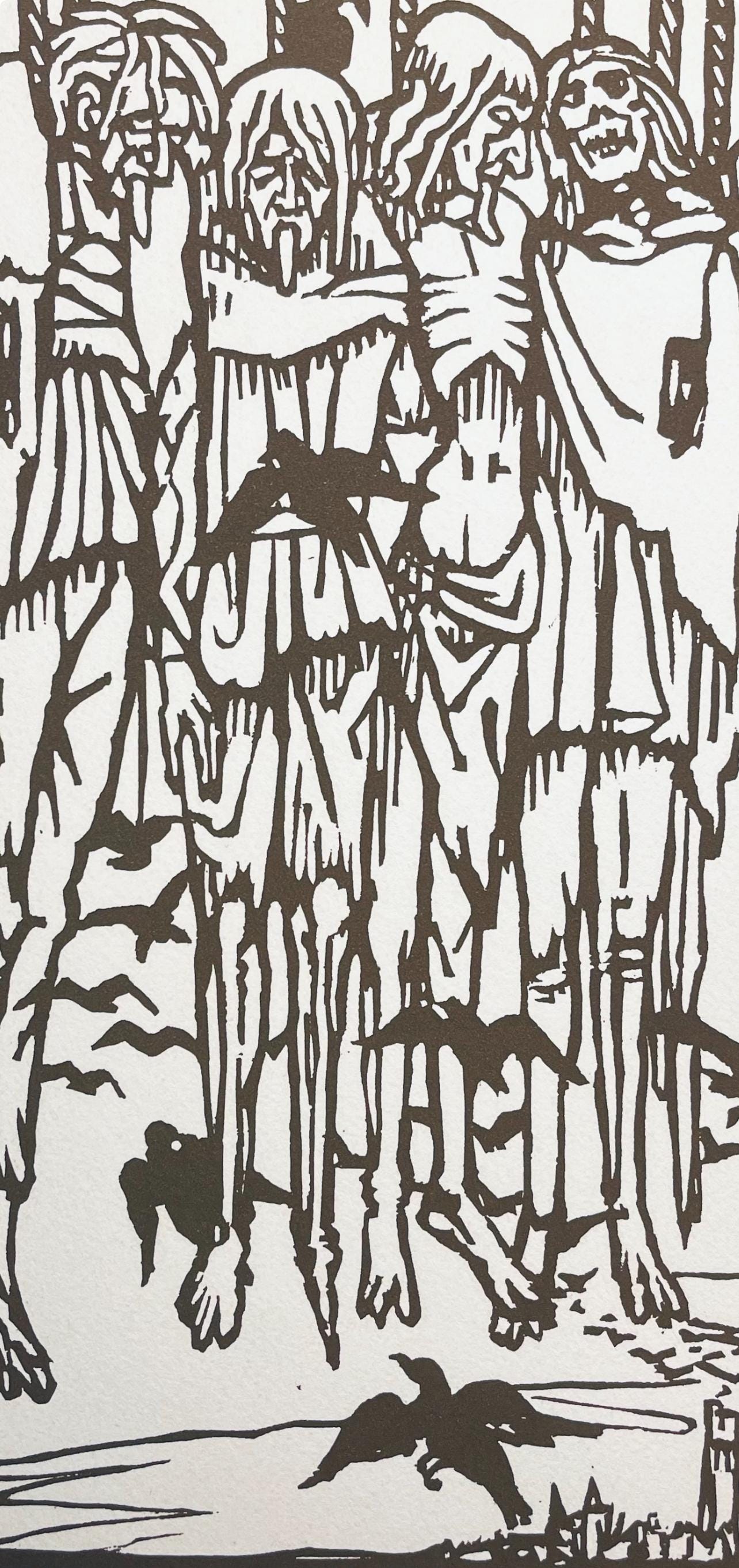 Mile Bernard, Composition, Loge De Mile Bernard, Woodcut