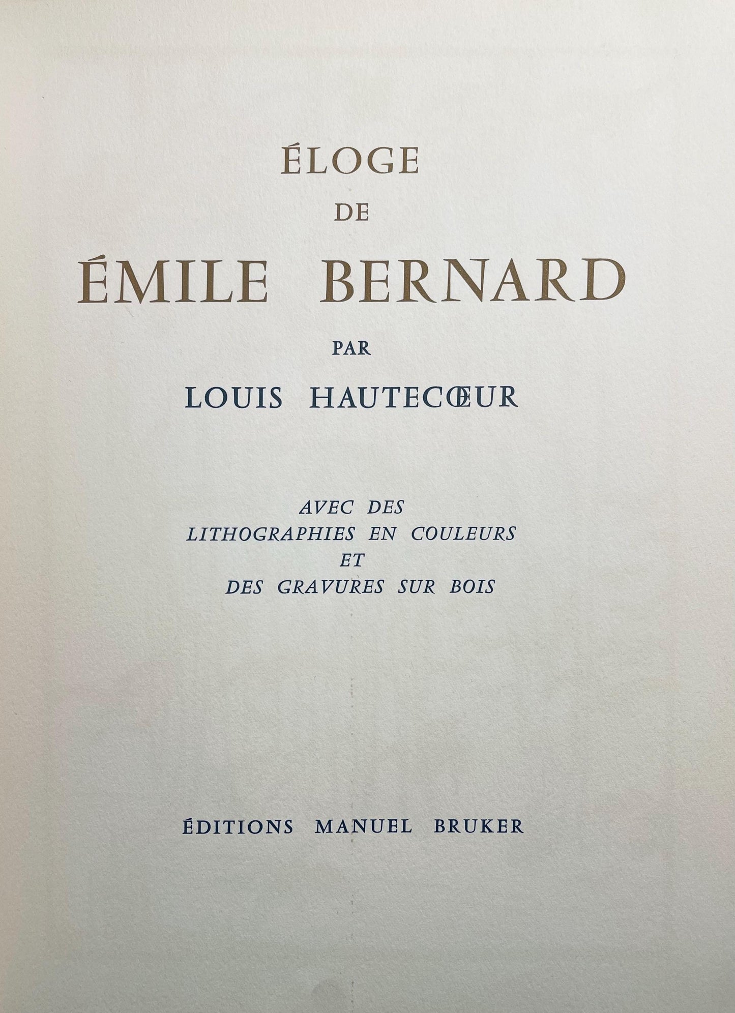 Mile Bernard, Composition, Loge De Mile Bernard, Woodcut