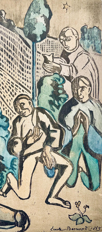 Mile Bernard, Composition, Loge De Mile Bernard, Woodcut