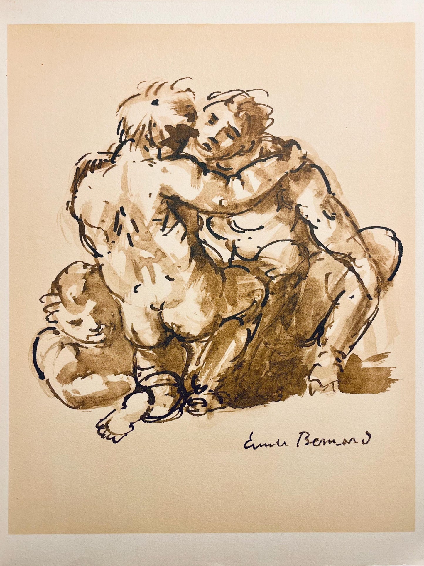 Mile Bernard, Composition, Loge De Mile Bernard, Woodcut