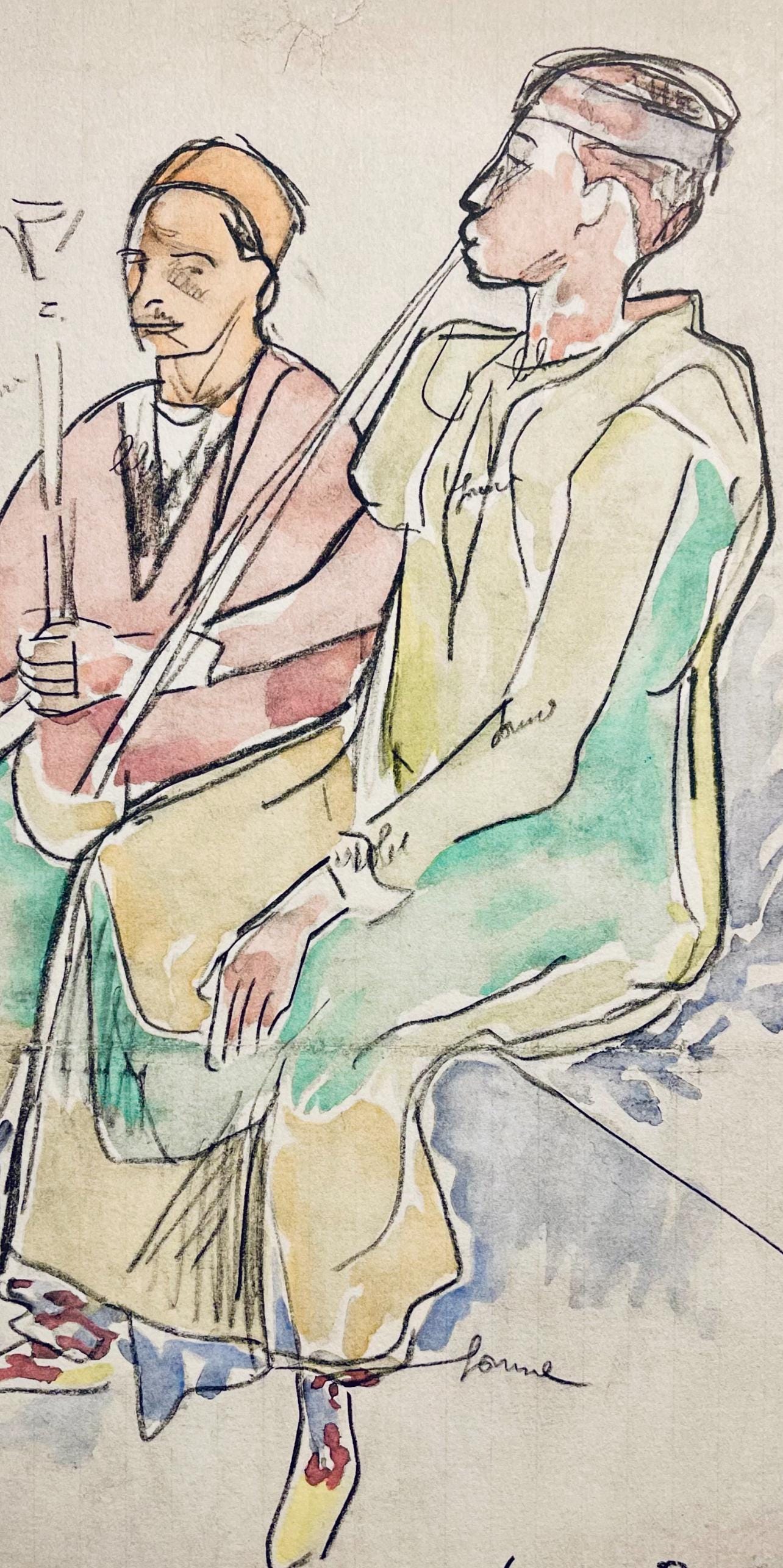 Mile Bernard, Composition, Loge De Mile Bernard, Woodcut