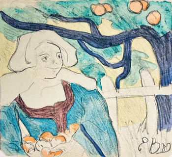 Mile Bernard, Composition, Loge De Mile Bernard, Woodcut